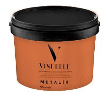 Декоративная краска с металлическим эффектом VISUELLE Metalik Медная 1 кг, Kalekim